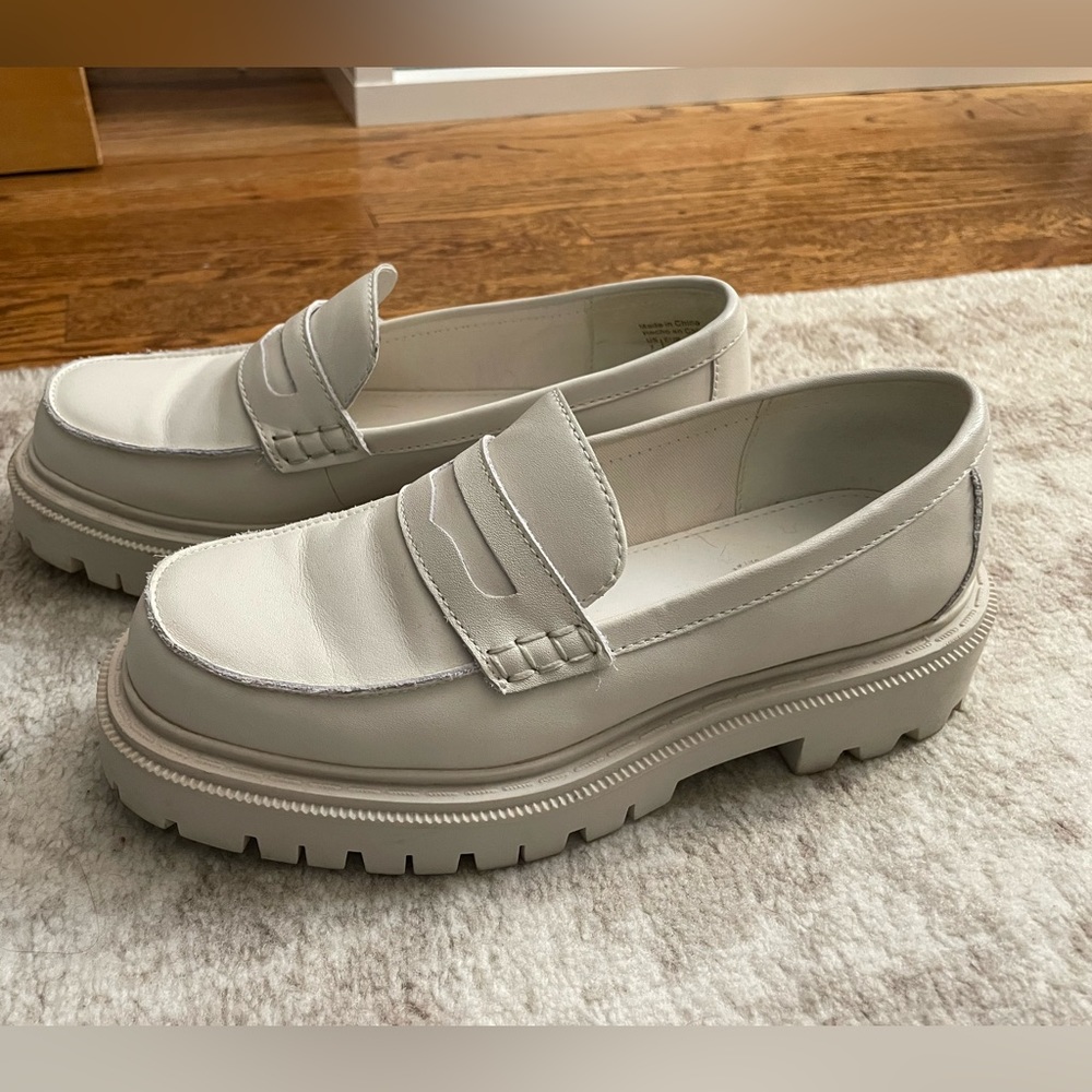 Ivory Aldo Chunky Sole Oxford Loafers Size 7